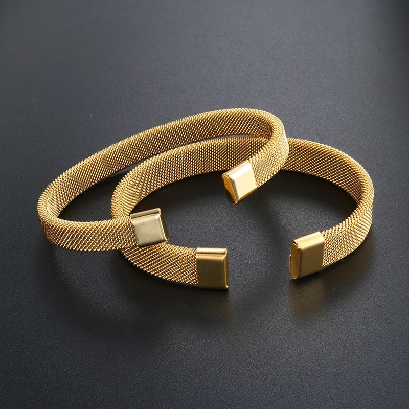 Ατσάλινο Βραχιόλι-Braid Cuff Bracelet ( χρώματα…)