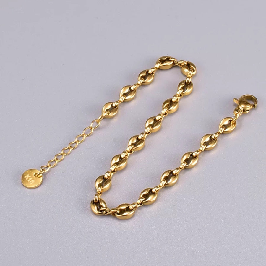 Ατσάλινο Βραχιόλι-Hip Hop Bracelet (χρυσό,ασημί )