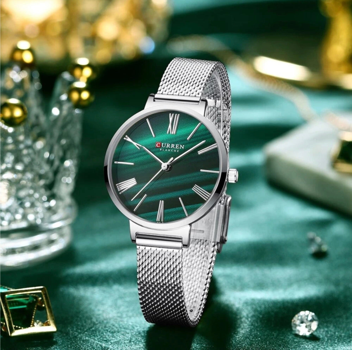 Γυναικείο Ρολόι - Curren 9076 Silver Green